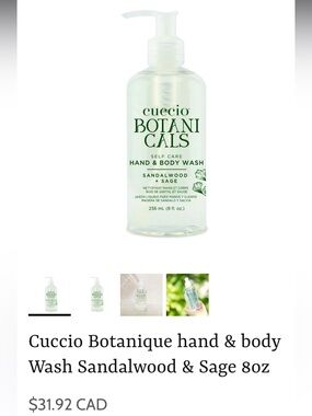 New lot of 2 Cuccio Hand & Body Wash Sandalwood & Sage